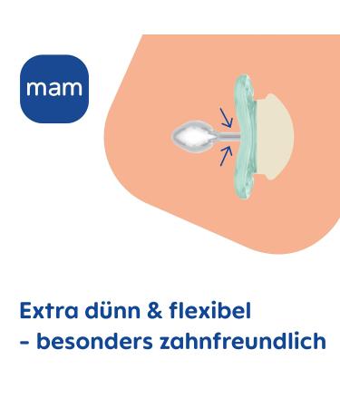 MAM SUPREME Night Pacifiers Set of 2 | Bright Baby Pacifiers for Healthy Dental Development | 0-6 Months with Skin Irritation Prevention & Box - Cat/Snail Design - Buy Online on GoSupps.com