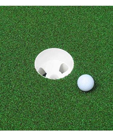 Golf Hole Putting Cup Set - USGA Regulation Conforming | 2 ABS Ivory White Cups | 4 Diameter x 4 Depth | Ideal for Practice Putting Green - Buy Online on GoSupps.com