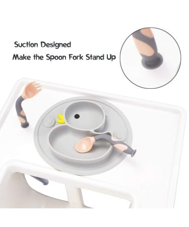 Travel Safe Baby Utensils Set - Heat-Resistant Spoons & Forks for Toddler Feeding | Soft Flexible Handles - Blue/Pink (2 Spoons 2 Forks) - Buy Online on GoSupps.com