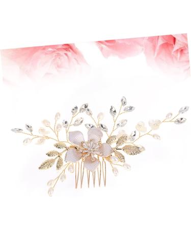DOITOOL 1 Pc Rhinestone Hair Comb Rhinestone Barrettes Pearl Hair Pin Pearl Hair Clip Crystal Headpiece Rhinestone Hair Clip Rhinestone Headpiece Combs Korean Accessories Bride - Buy Online on GoSupps.com