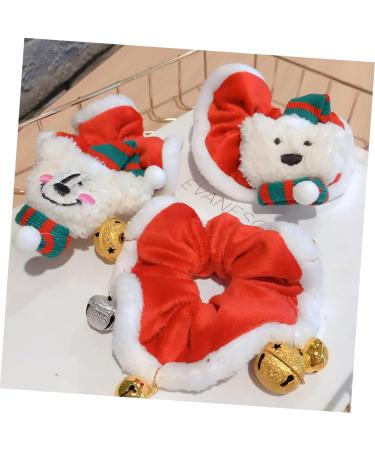 Beavorty 1Pc Christmas hair tie xmas elastic hair rope christmas seasons scrunchies christmas ponytail holders xmas scrunchies with bell holiday hair ties child coral fleece trumpet manual - Buy Online on GoSupps.com