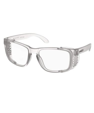 voltX 'CRYSTAL' Full Lens Magnified Reading Safety Glasses ANSI Z87.1+ & CE EN166F (+1.5 Dioptre Clear lens) - Anti fog coated UV400 lens + 1.5 Diopters