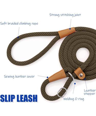 Lynxking Tow Lines for Dogs | Durable Dog Leash for Small to Large Breeds | Brown 1.3cm x 150cm Retriever Leash - Buy Online on GoSupps.com