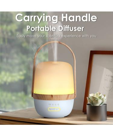 Rechargeable cordless essential oil diffuser - Portable, wireless aromatherapy with warm light, ultrasonic cool mist technology - Blue 100ml - Buy Online on GoSupps.com