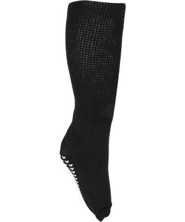 Extra Wide Diabetic Socks | Anti-Slip Bottom | Soft Cotton Foot Care Socks for Swollen Feet | Black - Buy Online on GoSupps.com