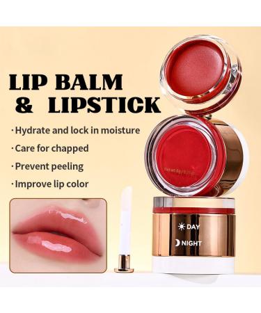 Glossy Lip Balm Midnight Sun Lip Mask 2 in 1 Lip Care for Day and Night Softer Fuller Lips by Natural Lip Enhancer 01#Pink Sherbet - Buy Online on GoSupps.com