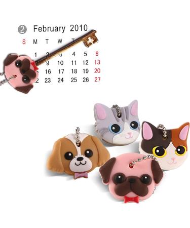Yosoo Colourful Dog and Cat Key Caps - Set of 4 Key Identifier Covers - Buy Online on GoSupps.com