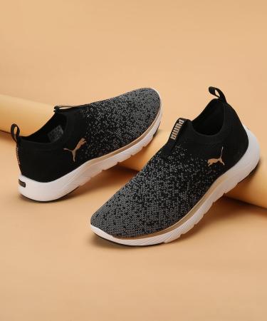 PUMA Women's Softride Remi Slip-on Knit WN's Road Running Shoe - Black Gold Cool Dark Gray - EU Size 39 - International Shipping Available - Buy Online on GoSupps.com