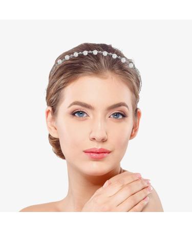 Lurrose Pearl Crystal Headband - Elegant Wedding & Party Hair Accessories (Silver & Gold) | 2 Pieces - International Shipping Available - Buy Online on GoSupps.com