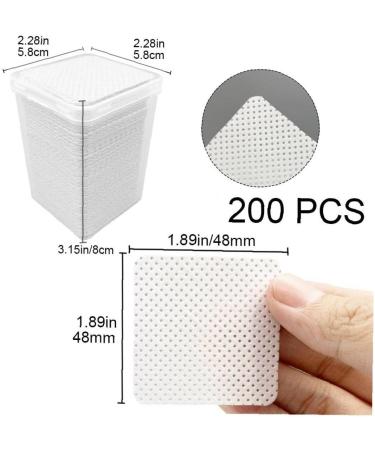 200pcs Lint Free Cotton Pads Eyelash Glue Remover Wipe Pads Glue Cleaner Pads for Extension Cleaning Cotton Pads - Buy Online on GoSupps.com