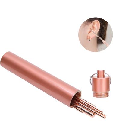 7pcs Stainless Steel Spiral Earwax Cleaner Set - Rose Gold | Portable Ear Pick Spoon & Removal Tool - Buy Online on GoSupps.com