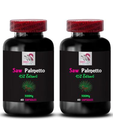 Saw Palmetto Extract - Wild Supplement Concentrated Extract Herbal Saw Palmetto Capsules Saw Palmetto Whole Berry Formula Premium Complex Plant-Based Wild Harvested Pure Capsules 2Bot