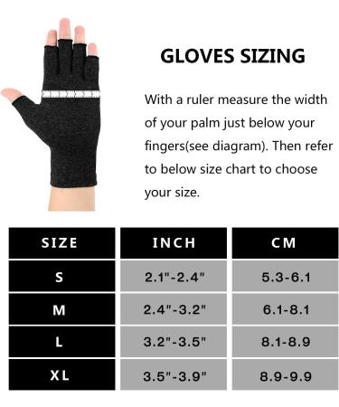 Brace Master Arthritis Gloves - Pain Relief & Compression Support for Hands Fingers | Ergonomic Design for Rheumatoid Carpal Tunnel & RSI | Pure Black & Gray - 2 Pairs - Buy Online on GoSupps.com