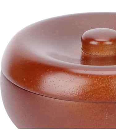 Premium Wooden Shaving Bowl for Men | Lathering Soap Dish with Lid | Essential Grooming Tool for Clean Shaving - Buy Online on GoSupps.com