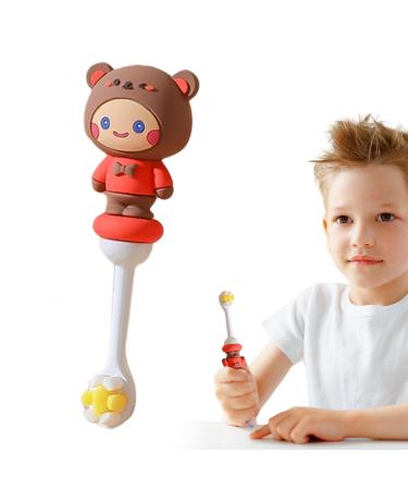 Hand toothbrush for children - cute styling toothbrush for toddlers - safe and harmless toddler toothbrush for children aged 1 6 years boys and girls Hmltd Braunb r