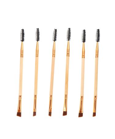 FRCOLOR 6pcs Eyebrow Brush Mascara Brush Eye Powder Brush Angled Eyebrow Brush Double Sided Makeup Eye Brow Brush Eyebrow Powder Kit Spoolie Eyebrow Powder Brush Miss Eyes