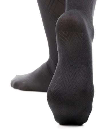 VIM&VIGR Stylish Compression Tights - Semi-Opaque Nylon Argyle (Black) | Comfortable & Trendy Support for All-Day Wear - Buy Online on GoSupps.com