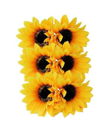 Buy Sunflower Hair Clips for Women & Girls - 6 Piece Set 3.9 cm Hairpins for Party Beach & Wedding Accessories - Buy Online on GoSupps.com