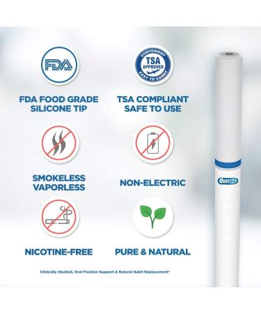 Quit Smoking Aid Inhaler + Chewable Filter - Fresh-Mint Flavor | Nicotine Free & Non-Addictive Support for Oral Fixation & Cravings - Buy Online on GoSupps.com