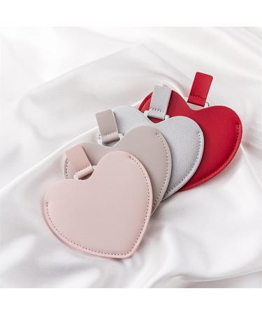 BOOFIRE Small Heart Handheld Mirror - Stainless Steel Anti-Falling Travel Mirror for Women & Girls - Compact & Portable - Perfect for Travel, Camping, and Home Use - Silver Heart Design - Buy Online on GoSupps.com