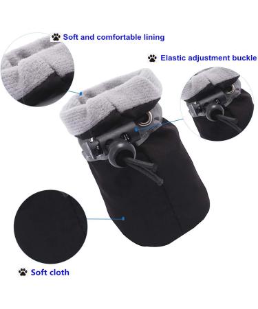 AblePet Small Dog Cat Boots - Anti-Slip Booties with Adjustable Strap, Reflective Strip - Premium Paw Protector (4Pcs, Black) - Buy Online on GoSupps.com
