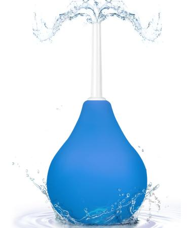 Enema for intestinal cleansing 224ML butt shower irrigator intestinal irrigation Intimate shower for anal shower and vaginal shower for men and women (blue)