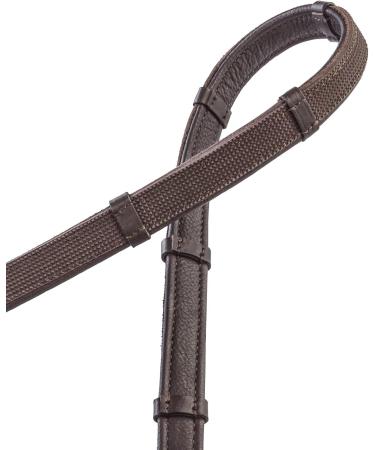 Buy SUNRIDE Divisible Rubber Reins for Horses - Soft Genuine Leather & Non-Slip Rubber - Pony Size (255 cm) - Brown - International Shipping Available - Buy Online on GoSupps.com
