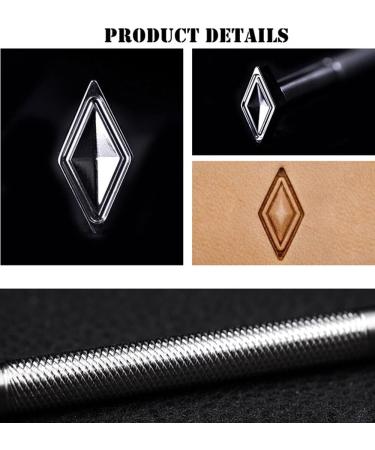 Diamond Stamps 3D Geometric Pattern Leather Stamps - Stainless Steel Set of 4 Stamping Tools (LX1-2) - Buy Online on GoSupps.com