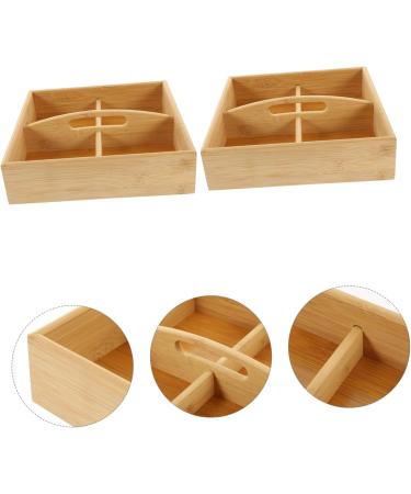 Zerodeko 4-Compartment Case 2pcs Wood Tray Veggie Tray Fruit Vegetable Platter Pole Party Wood Serving Tray Appetizer Section 25X6.5cm As Shown1 - Buy Online on GoSupps.com