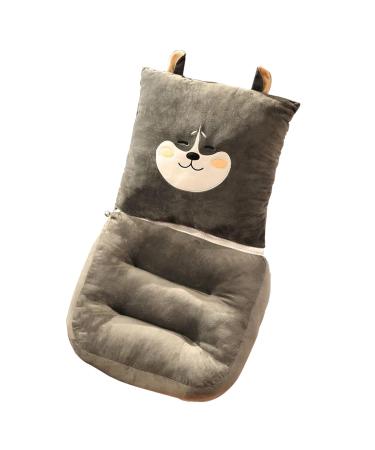 Integrated Lumbar Support Seat Cushion - Super Soft Comfort Back Support Pillow (Grey) for Enhanced Posture | International Shipping Available - Buy Online on GoSupps.com