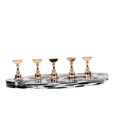 Healeved Cow Base Toe Nail Painting Stand Practice Stand Nail Showing Stand Magnetic Mount Nail Polish Stand Nail Tools U as Postizas Decoradas Magnetic Tool Cosmetic Practice Tools Gilded