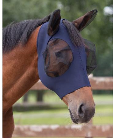 QHP Fly Mask Super Bug - Full Size Navy | Premium Protection for Horses - Buy Online on GoSupps.com