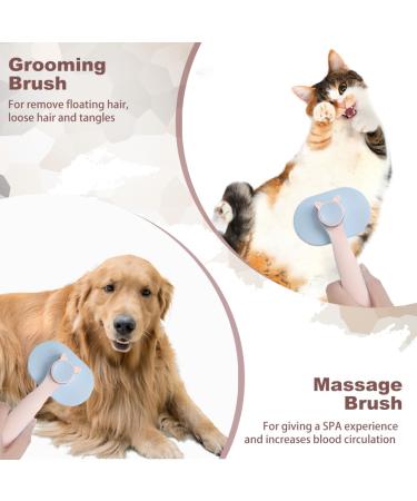 Self-Cleaning Cat Brush for Long & Short Hair - Orange | Removes Loose Fur & Dirt - Buy Online on GoSupps.com