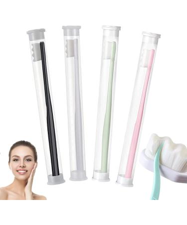 BREVI Toothbrush 4 Pack Nordic-Inspired Premium Nano Toothbrush Ultra-fine Soft Toothbrush with 20000 Soft Bristles for Sensitive Gums and Teeth