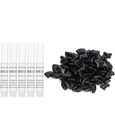Tmishion Cat & Dog Nail Caps - 100 Soft Anti-Scratch Protective Sleeves for Pets (M) - Cool Black - Buy Online on GoSupps.com