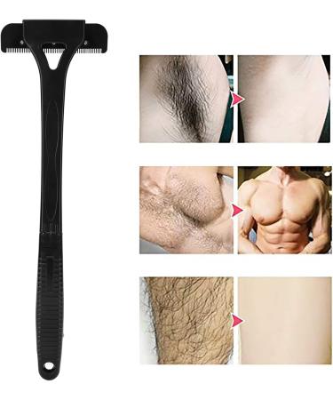 Brnoo Back Razor for Men | Extra Long Handle & Foldable Body Hair Cutter | Professional Black Back Blade (No Blade) - Buy Online on GoSupps.com