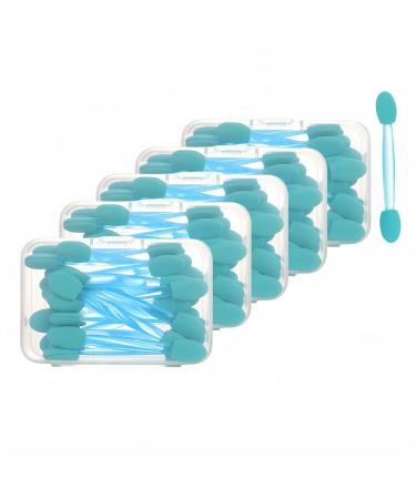 Buy 5 Packs of 100PCS Professional Double Head Eyeshadow Brushes - Multicolor Disposable Makeup Tools (Blue) - Fast International Shipping - Buy Online on GoSupps.com