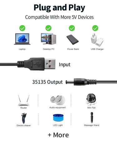 Buy Electric Toothbrush Charger Cord for Fairywill Sonic Initio & More - 5FT USB Cable for FOREO Luna & Hatch Baby Rest - International Shipping Available - Buy Online on GoSupps.com