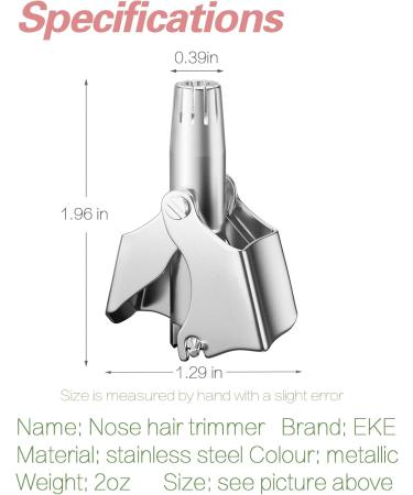 EKE Nose Hair Trimmer - Manual Painless Waterproof Remover with 12 Blades | Easy to Clean & Carry | International Shipping Available - Buy Online on GoSupps.com