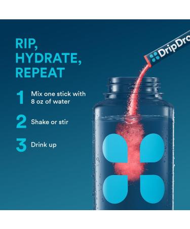 DripDrop Hydration - Electrolyte Powder Packets - Pi a Colada Mango A a Passion Fruit Watermelon Berry Lemon Orange Fruit Punch Grape Strawberry Lemonade Cherry - 96 Count - Buy Online on GoSupps.com
