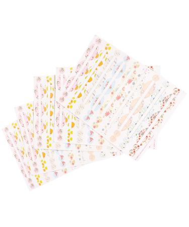 Lurrose labels for essential oils Colorful stickers for bottles for bottles with essential oils waterproof accessories for essential oils for perfume bottles (5 sheets)