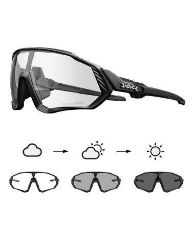 KAPVOE Photochromic Cycling Glasses Men Women Mountain Bike Sunglasses Clear MTB Bicycle Riding 02-photochromic-dark Gray