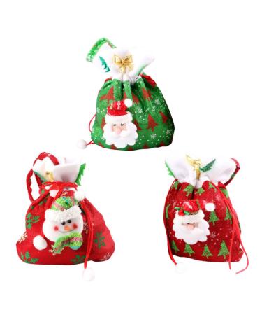 LALAFINA 3pcs Christmas Bags Candy Bag for Christmas Handbag