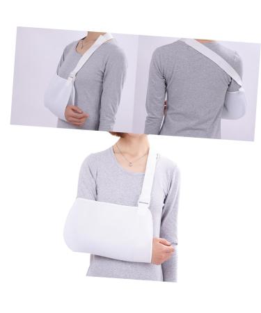 MAGICLULU Adjustable Arm Sling Brace - Breathable Shoulder Immobilizer & Support Sling for Sports | Comfortable Mesh Strap in White - Buy Online on GoSupps.com