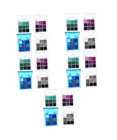 Beavorty 20 Pcs Eye Shadow Palette Eye Make-up Palettes Glitter Eyeshadow Palette Eye Shadow Plate Plastic 1 count (Pack of 1) Multix5pcs
