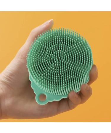 Silicone Exfoliating Body Scrubber - Easy to Clean, Long Lasting, More Hygienic Than Loofah - Green - Buy Online on GoSupps.com