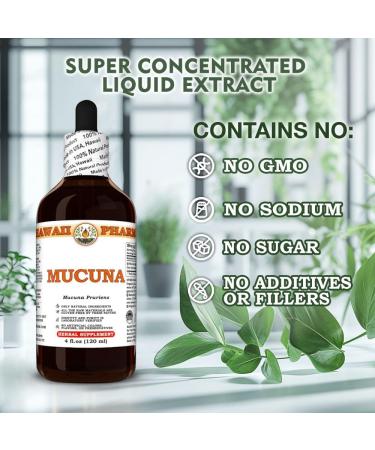 Mucuna (Mucuna Pruriens) Dry Seed Tincture, Made in Hawaii, Organic Raw Materials, All Natural, Vegan, Pure Liquid Extract - 2 fl.oz 2 Fl Oz (Pack of 1) - Buy Online on GoSupps.com