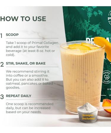 Primal Collagen by Primal Harvest - Powder Supplement with Types I & III Peptides to Help Improve Hair Nails & Joints for Men & Women 1 Count (30 Servings) UK Pure Collagen 30 Servings (Pack of 1) - Buy Online on GoSupps.com