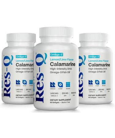 Res-Q Calamarine DHA Omega-3 Fish Oil 60 Capsules 3-Pack