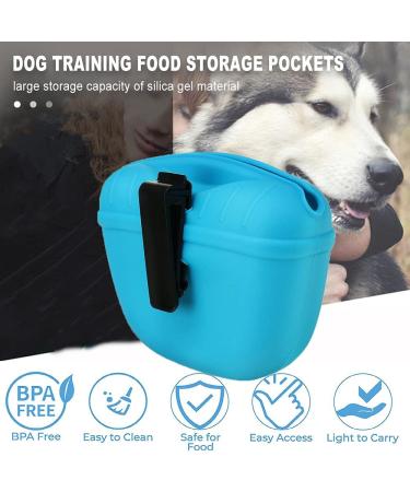 Slim Silicone Dog Treat Pouch 2PCS with Magnetic Closure and Belt Clip - Ideal for Dog Walking and Outdoor Use - Buy Online on GoSupps.com